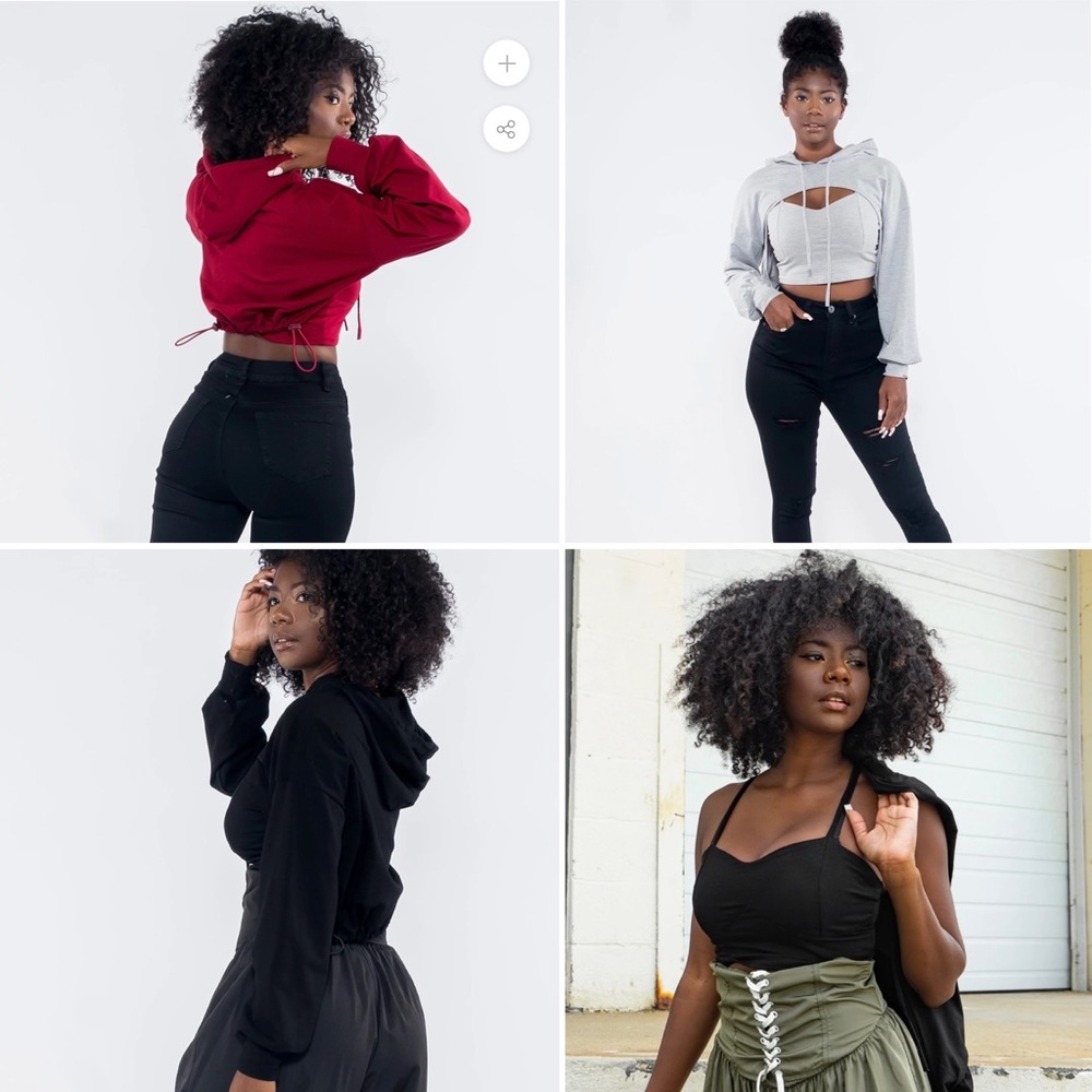 HI-LOW OPEN BUST HOODIE WITH CORSET STYLE BRALETTE
